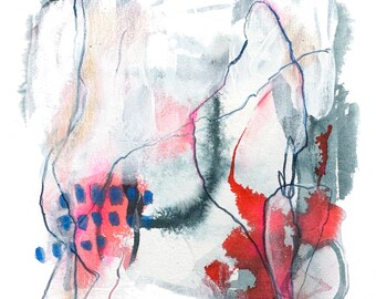 Abstract mixed media giclée art print No. 25