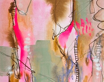 Abstract mixed media giclée art print No. 63