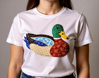 Pato Patchwork PNG | Clipart de Arte Popular de Fazenda (Download Digital)