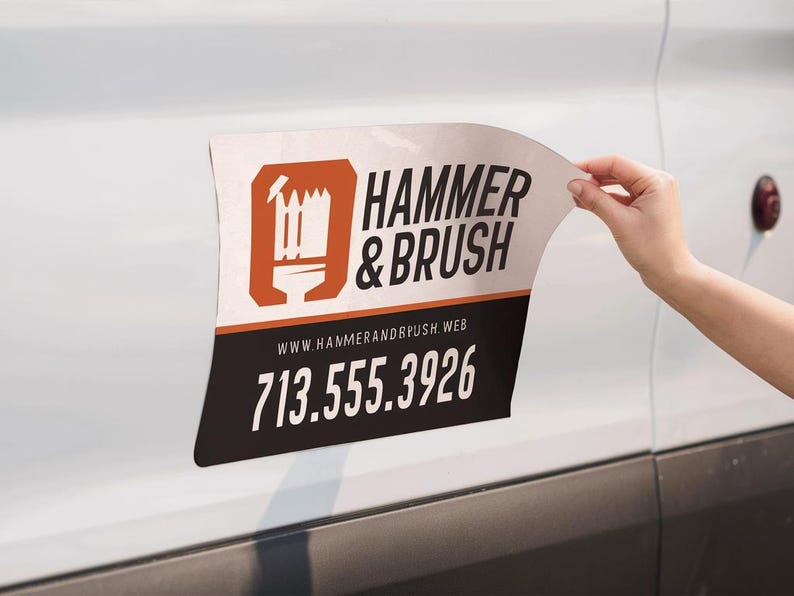 Set of 2 Custom Car Magnets: Removable Business Advertising Signs - Etsy