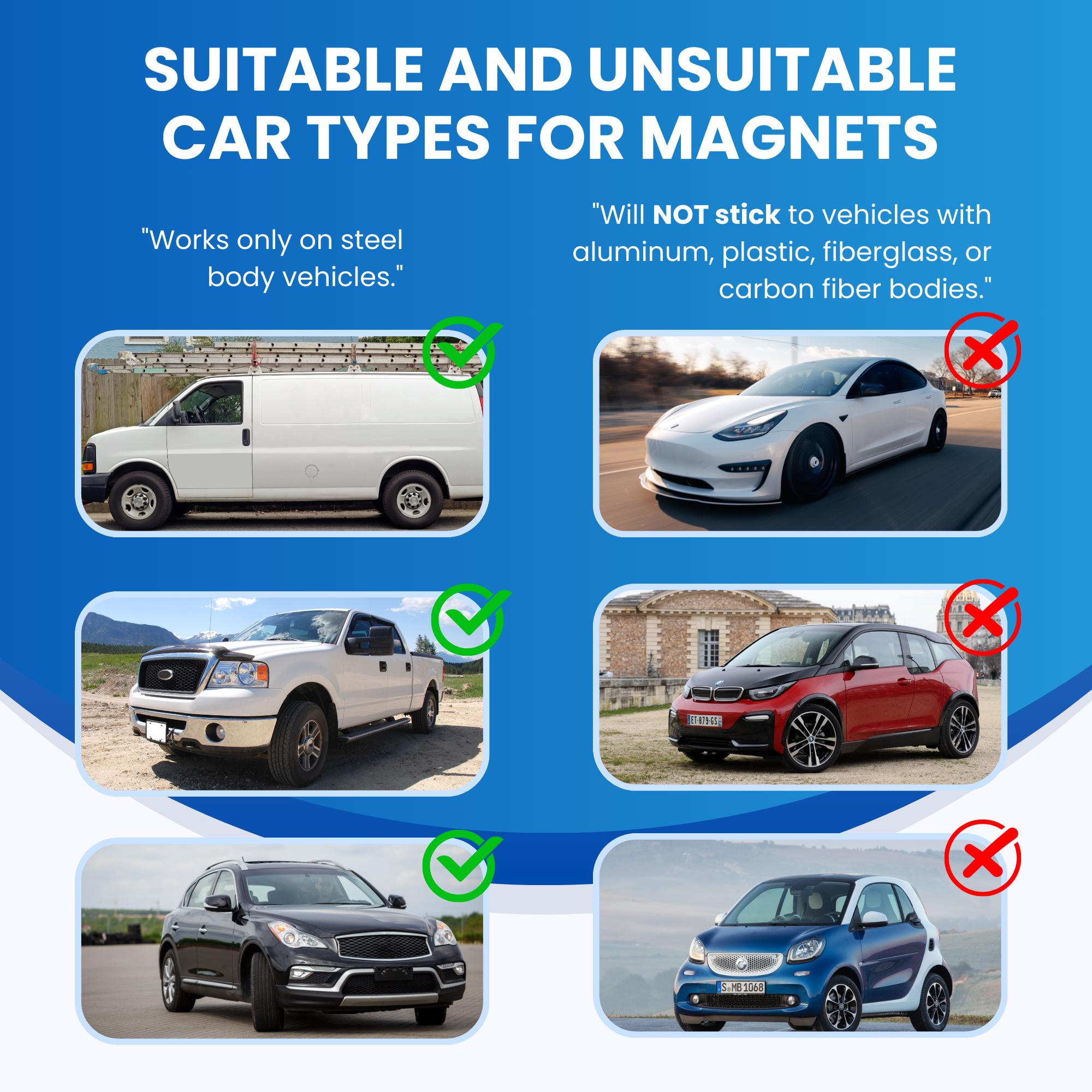 Set of 2 Custom Car Magnets: Removable Business Advertising Signs - Etsy