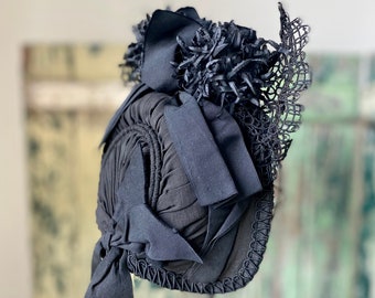 Victorian Mourning Bonnet