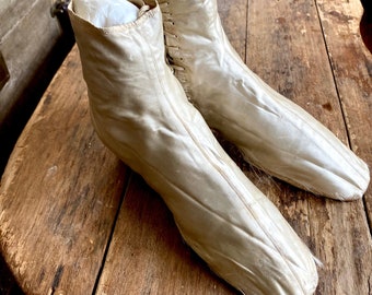 1860s Silk Wedding Boots