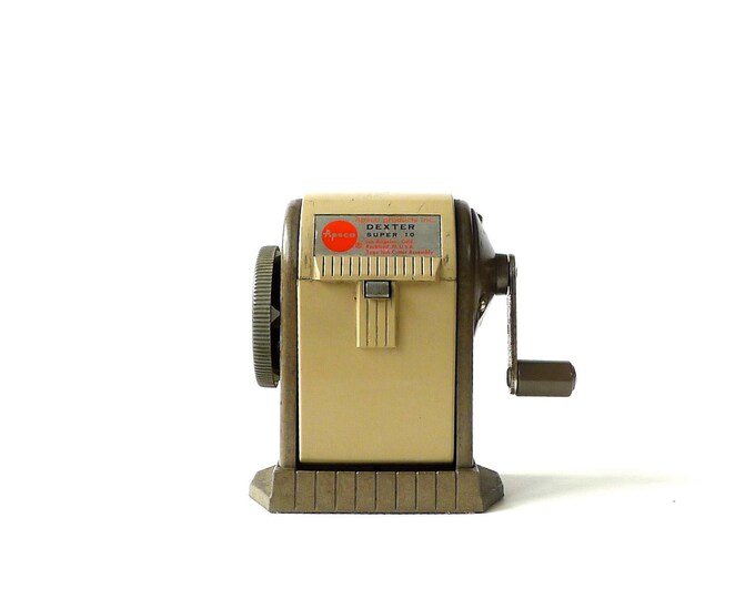 Vintage Apsco Dexter Super 10 Pencil Sharpener Etsy