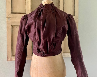 1900s Brown Silk Bodice XXS