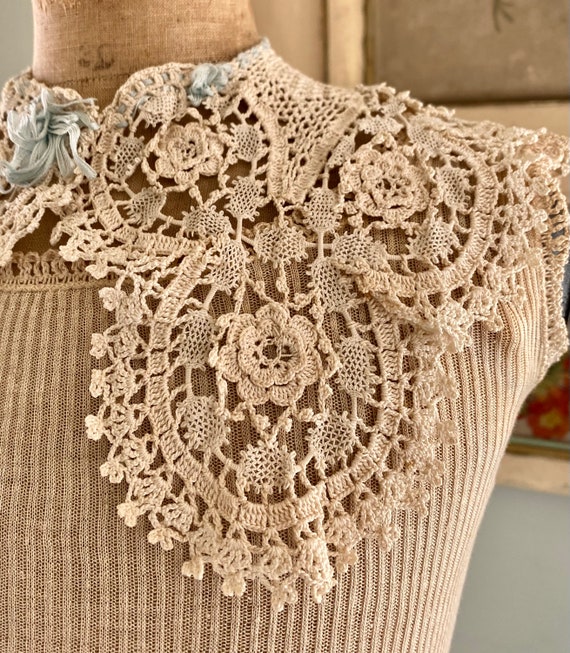 Antique Handmade Lace Collar - image 6