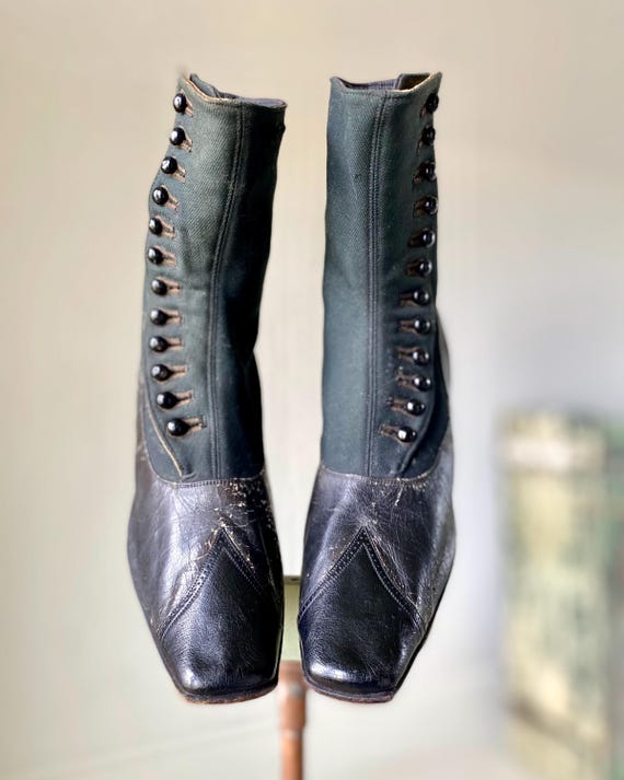 Victorian Button Boots With Square Toe Santa Mari… - image 2