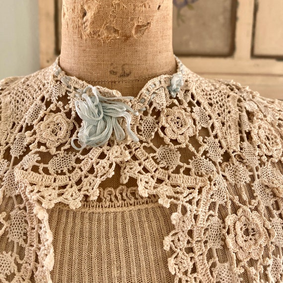 Antique Handmade Lace Collar - image 8