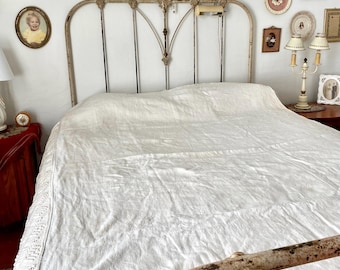 Antique 19th Century Tow Linen Duvet Cover