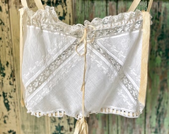 Antique Edwardian Camisole With Embroidered Birds