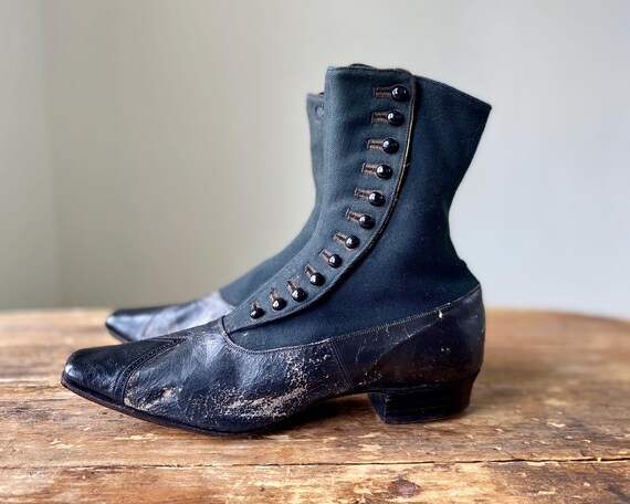 Victorian Button Boots With Square Toe Santa Mari… - image 5