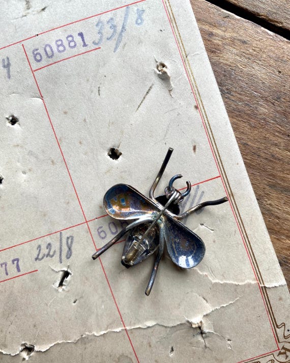 New Old Stock Insect Bug Brooch - image 3