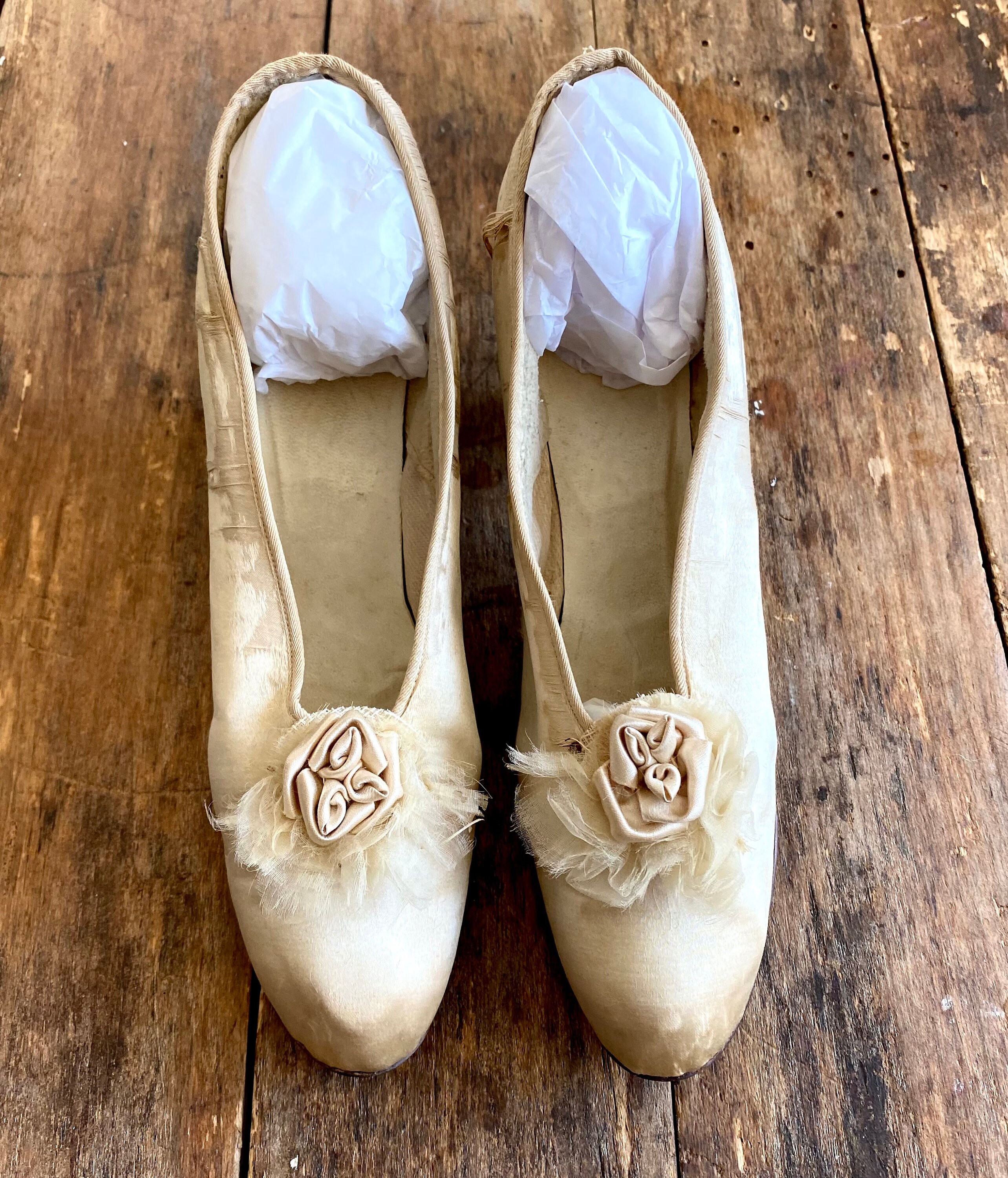 Edwardian Silk wedding Shoes Shabby Romantic Etsy