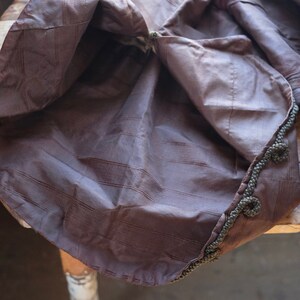 1850s Pagoda Sleeve Brown Silk Bodice XS image 9