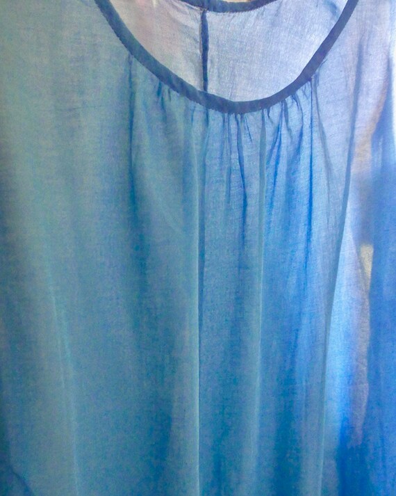 1920s Blue Cotton Voile Romper - image 4