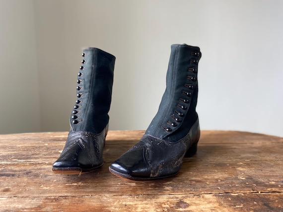 Victorian Button Boots With Square Toe Santa Mari… - image 3