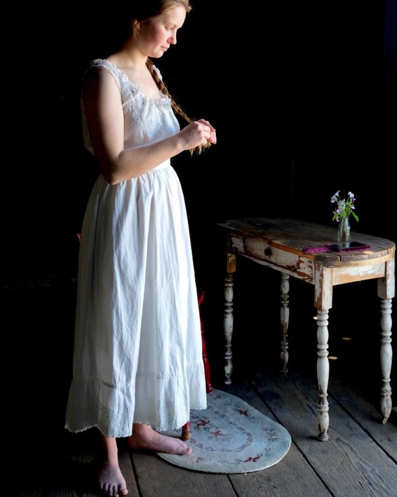 Victorian Petticoat With Broderie Anglaise Flounce