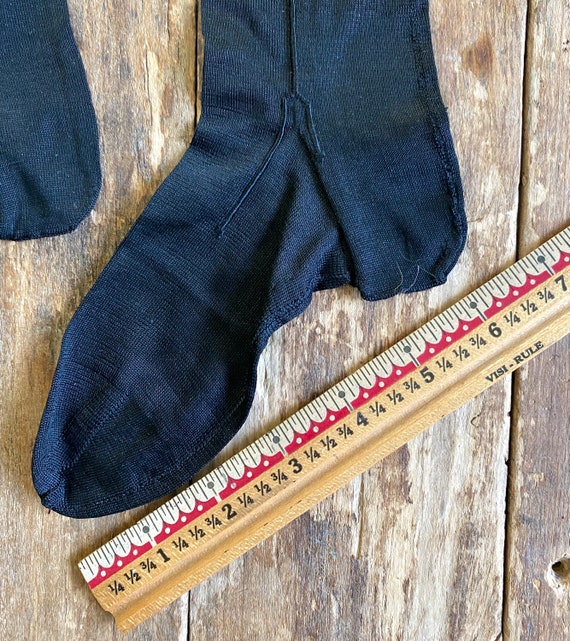 B Altman Co Black Clocked Petite Stockings - image 6