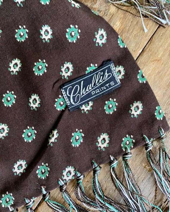 1940s Challis Prints Foulard Print Men's Rayon Sc… - image 7