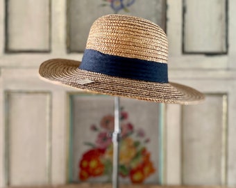 New Old Stock 1910s Straw Summer Hat 6-3/4