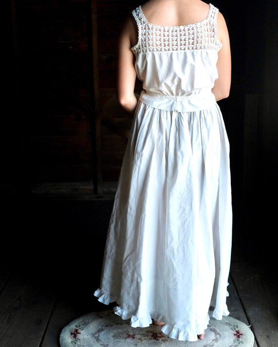 Antique Linen Petticoat 26" Waist - image 1