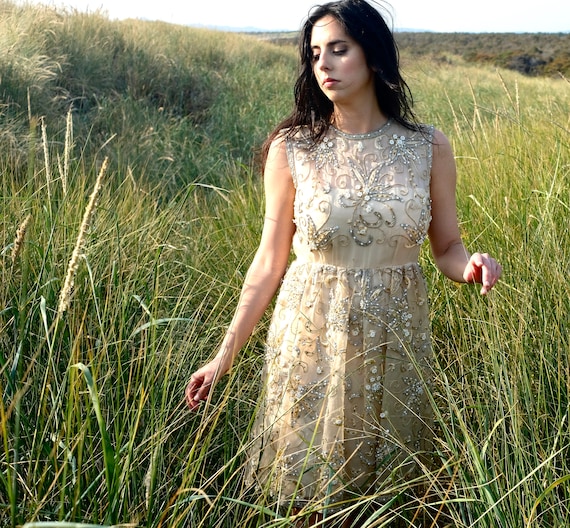 Malcolm Starr for Elinor Simmons Beaded Dress Smal