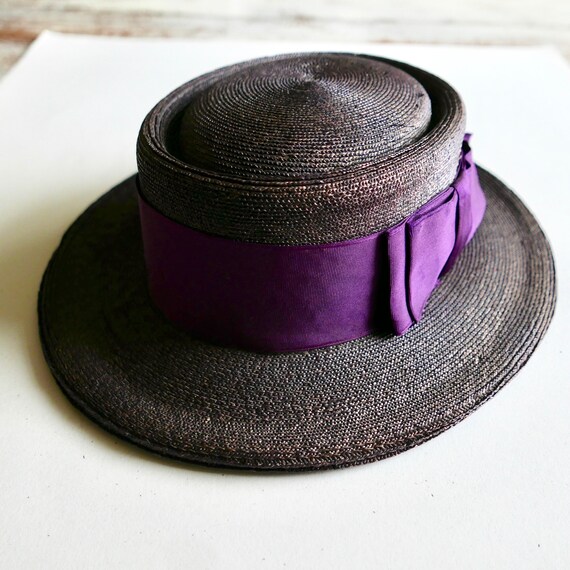 Vintage Ladies Purple Hat - image 7