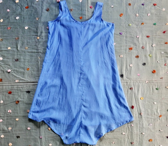 1920s Blue Cotton Voile Romper - image 3