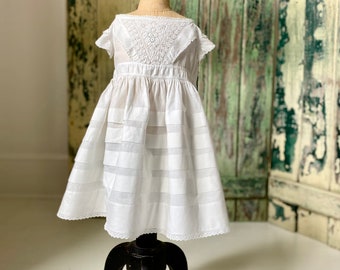 Antique Little Girl's Ayrshire Embroidery Dress 2 to 3 Years