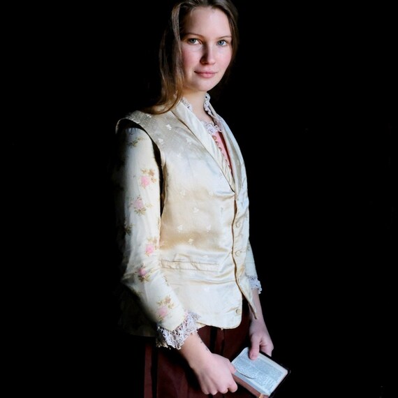 Victorian Silk Brocade Wedding Waistcoat - image 3