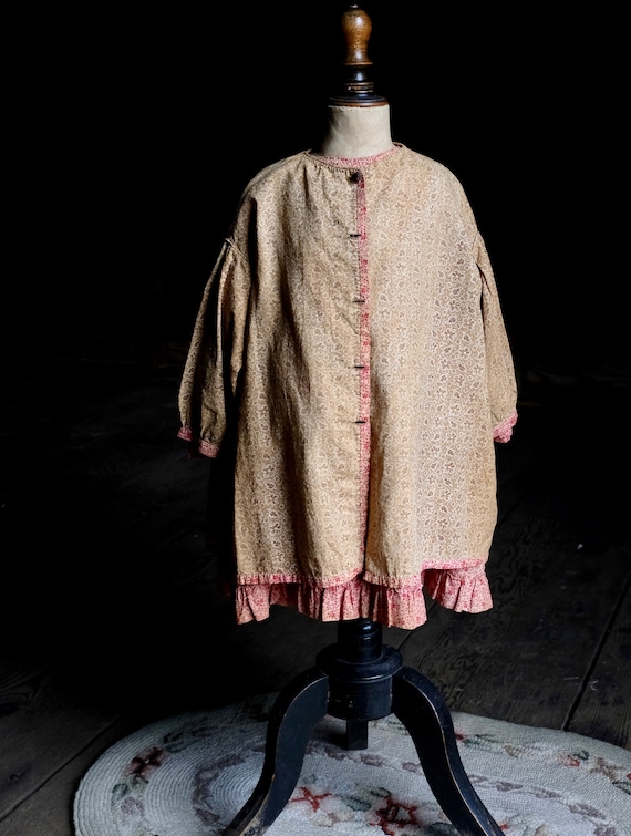 Early Calico Child's Dress With Overdress