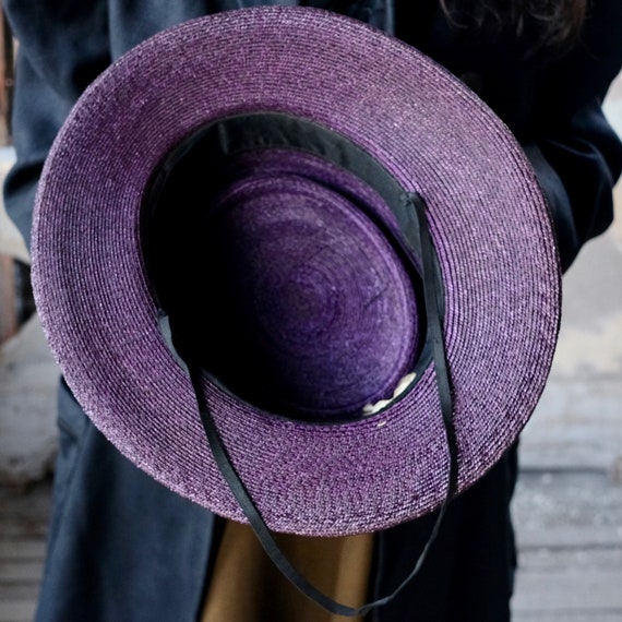 Vintage Ladies Purple Hat - image 5