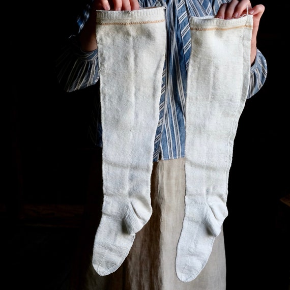 Antique Hand Knit Stockings