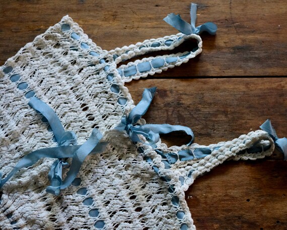 Antique 1910s Crochet Camisole XXS Petite