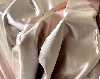 Antique 1910s 1920s Pink Silk Fabric 3-2/3 Yards