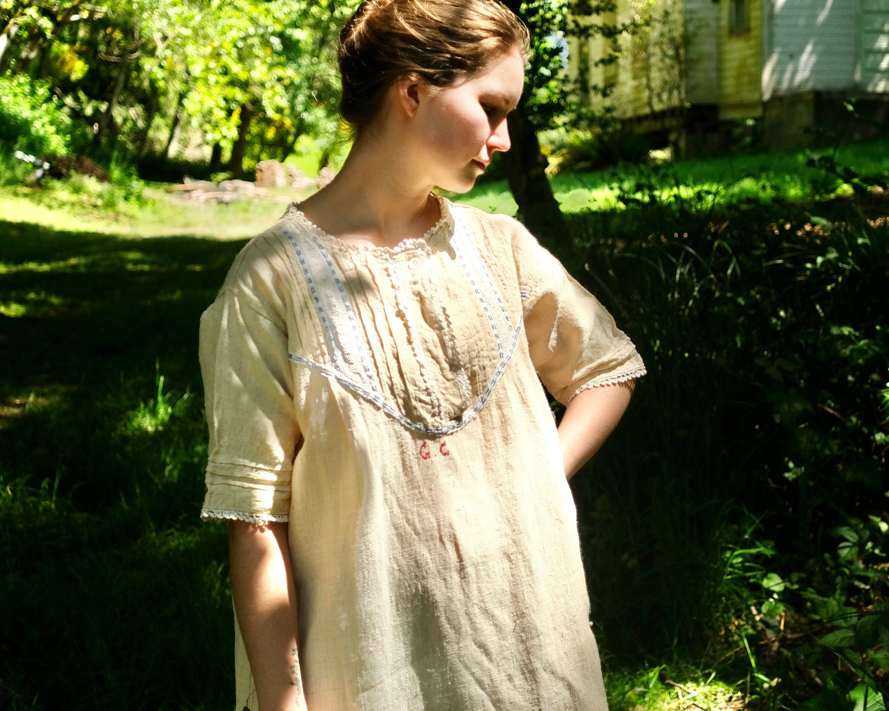 Antique Linen Shirt - Etsy
