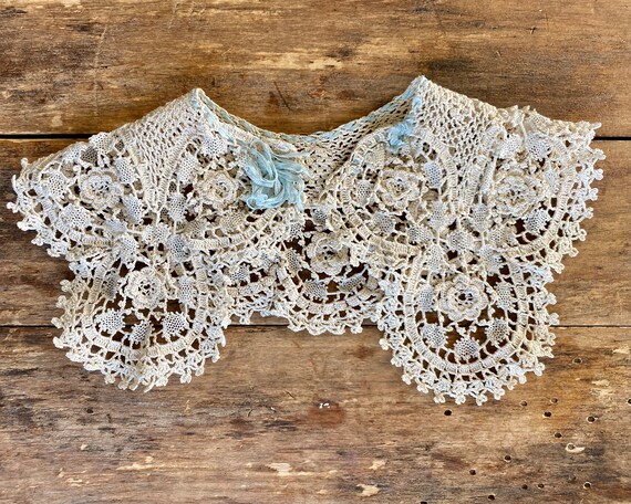 Antique Handmade Lace Collar - image 5