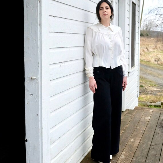 1940s Rayon Blouse 36 Bust