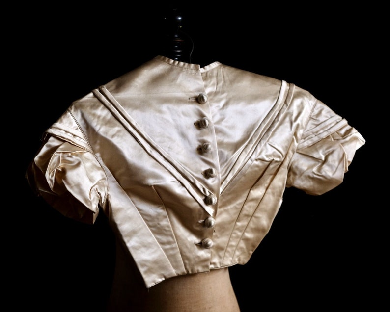 Antique 1850s Silk Satin Bodice image 1