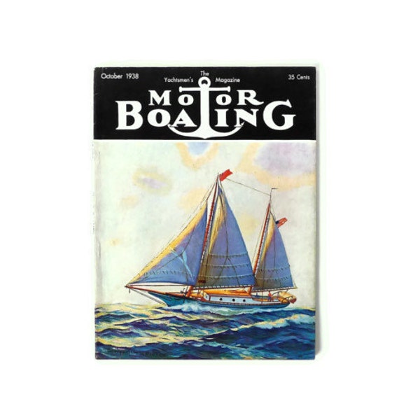 Vintage Motor Boating Magazine October 1938 Issue