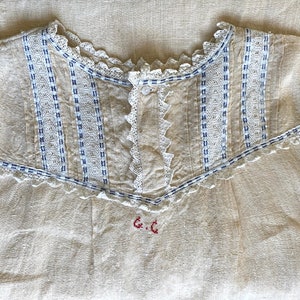 Antique Rustic Linen Chemise S/M image 7