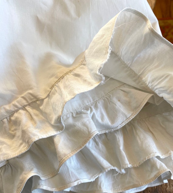Antique Linen Petticoat 26" Waist - image 10