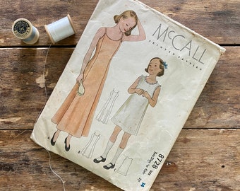 1930s McCall Sewing Pattern Two Slips for Girls Size 14