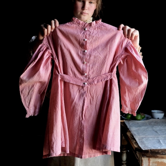 Early Pink Calico Child's Dress
