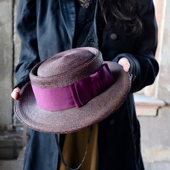 Vintage Ladies Purple Hat - image 4