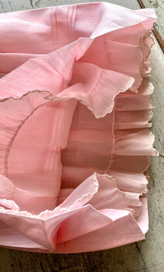 Vintage Handmade Pink Little Girls Dress 2T - image 10