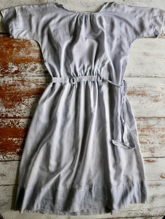 Vintage 1930s Light Blue Summer Dress M - image 5