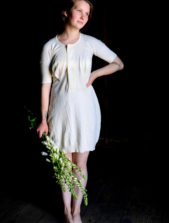 Antique Victorian Knit Vest Chemise