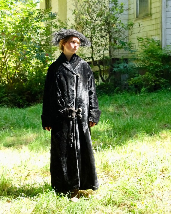 1910s 1920s Black Plush Coat - Etsy 日本