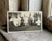Real Photo Postcard Children in Halloween Costume Group Photograph